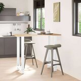  Noge za barsko mizo bele barve 2 kosa 60 x (110-111) cm jeklo | Shoptok.si