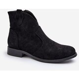 S. BARSKI Women's Black Flat Heel Cutout Ankle Boots S.Barski | ePonuda.com