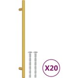  Ručke za ormarić 20 kom zlatne 224 mm od nehrđajućeg čelika | shoptok.hr