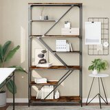 vidaXL Knjižna polica sonoma hrast 91x36x176 cm inž. les in jeklo | Shoptok.si