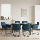 vidaXL Trpezarijske stolice 6 pcs Baršun Plava 59 x 56,5 x 86 cm | shoptok.hr