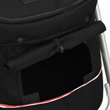  Sklopiva kolica za pse crna 100 x 49 x 96 cm od lanene tkanine | shoptok.hr