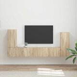 vidaXL 4 pcs Sonoma hrast - - Rjava - 71.64 - 98 x 31 x 29,5 cm - 2025--Uvoz_2 | Shoptok.si