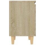  Noćni ormarić s drvenim nogama boja hrasta sonome 40x30x50 cm | Eponuda.com