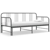  Izvlečni posteljni okvir siv iz kovine 90x200 cm | Shoptok.si
