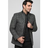Dewberry PLT8327 MEN'S COAT-PATTERNED GREY Cene