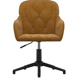  Okretna uredska stolica smeđa baršunasta | shoptok.hr