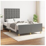  Okvir za krevet s uzglavljem tamnosivi 120x200 cm od tkanine | shoptok.hr