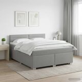  Boxspring krevet s madracem Svjetlosiva 160 x 200 cm Tkanina - Svjetlosiva 160 x 200 cm Dizajn linija Cijene