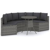  5-dijelni set vrtnih sofa od poliratana s jastucima sivi | shoptok.hr