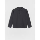 Reserved - Predimenzionirana polo-majica dugih rukava - tamnosivo | shoptok.hr