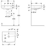 Geberit lavabo Smyle Square 550x440 | ePonuda.com