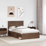  Okvir za krevet s uzglavljem Smeđi hrast 120 x 200 cm | shoptok.hr