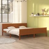 Maison Chic Posteljni okvir - Dvoposteljna postelja - Zakonska postelja medeno rjav iz trdne borovine 200x200 cm-J5258, (21766682) | Shoptok.si