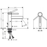Hansgrohe 76020670 Finoris 110 armatura za umivalnik | Shoptok.si