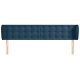  Uzglavlje s ušima tamnoplavo 203x23x78/88 cm baršunasto | shoptok.hr