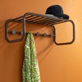 Spinder Design Tamno smeđa metalna zidna vješalica s policom Retro – | shoptok.hr
