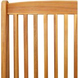  Zložljive vrtne stole s belimi blazinami 4kos Solid Acacia Wood | Shoptok.si
