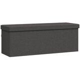  Klupa za pohranu sklopiva od umjetnog platna tamnosiva - Tamno siva 110 x 38 x 38 cm | shoptok.hr