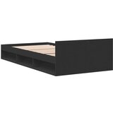 vidaXL Okvir kreveta s ladicom crni 90 x 190 cm konstruirano drvo | shoptok.hr