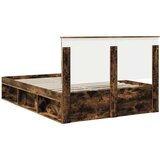  Konstrukcija postelje z vzglavjem Dimljeni oreh 140 x 200 cm, (5000103278) | Shoptok.si