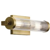 Quintiesse Kichler Azores Stenska svetilka za kopalnico, naravna medenina, IP44, (22099399) Cene