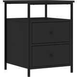 Maison Chic Nočna omarica - Nočna miza črna 44x45x60 cm inženirski les, (21688962) Cene