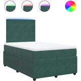 vidaXL Krevet box spring s madracem tamnozeleni 120x190 cm baršunasti | shoptok.hr