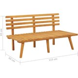  Klupa s jastucima 115 cm od masivnog bagremovog drva | shoptok.hr