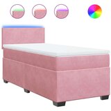 vidaXL Box spring krevet s madracem ružičasti 90x190 cm baršunasti | shoptok.hr