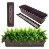 KADAX balkonski cvetlični lonec 60 cm + krožnik Mocha, (5000353058) | Shoptok.si