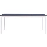 In blagavaonski stol bijelo-sivi 180 x 90 x 73 cm od borovine | shoptok.hr
