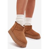 Boto Women's Snow Boots On Platform Insulated With Fur Camel Vesirae | Shoptok.si