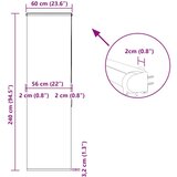 vidaXL rolo zavesa za prho s kaseto 60x240 cm širina tkanine 56 cm | Shoptok.si