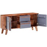 vidaXL Komoda siva 120 x 30 x 55 cm od masivnog drva šišama | shoptok.hr