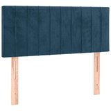 Box spring krevet s madracem tamnoplavi 90x200 cm baršunasti | Eponuda.ba