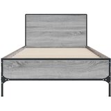 vidaXL Okvir za krevet boja hrasta 75x190 cm konstruirano drvo i metal | shoptok.hr