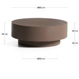 Kave Home Okrugao vrtni stolić za kavu betonski ø 60 cm Garbet – | shoptok.hr