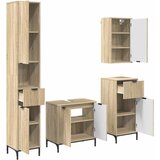  Set namještaja za kupaonicu s ladicama Zidne Sonoma hrast | shoptok.hr