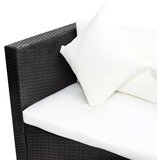 Poli 4-Dijelna vrtna garnitura od poliratana s jastucima crna | shoptok.hr