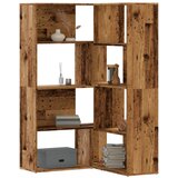 vidaXL Kutni regal za knjige s 4 razine staro drvo 85x85x140cm drveni Cijene