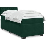 Box spring krevet s madracem tamnozeleni 90x190 cm baršunasti u