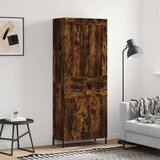  Visoka komoda dimljeni hrast 69 5x34x180 cm konstruiranog drva | shoptok.hr