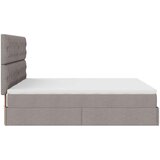 vidaXL otomanski okvir kreveta s madracima smeđesivi 200x200cm tkanine | shoptok.hr
