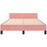  Posteljni okvir z vzglavjem roza 120x190 cm žamet | Shoptok.si