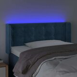  Posteljno vzglavje temno modro 103x16x78/88 cm žamet, (20952007) | Shoptok.si