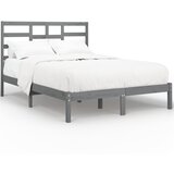 Furnova Posteljni okvir siv iz trdnega lesa 135x190 cm, (21941143) | Shoptok.si