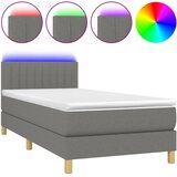  box spring s madracem LED tamnosivi 80 x 200 cm tkanina | shoptok.hr