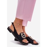 S. BARSKI Elegant Sandals With Decoration On Flat Heel S.Barski | ePonuda.com