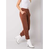 RUE PARIS Sweatpants-RV-DR-6120.03P-dark brown | Shoptok.si